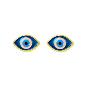 Enamel Evil Eye Blue Lg