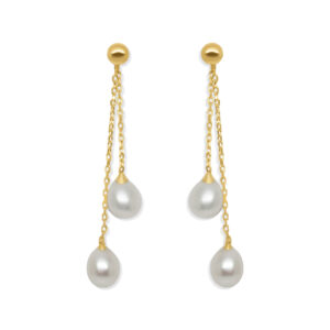 Dangling Twin Pearls