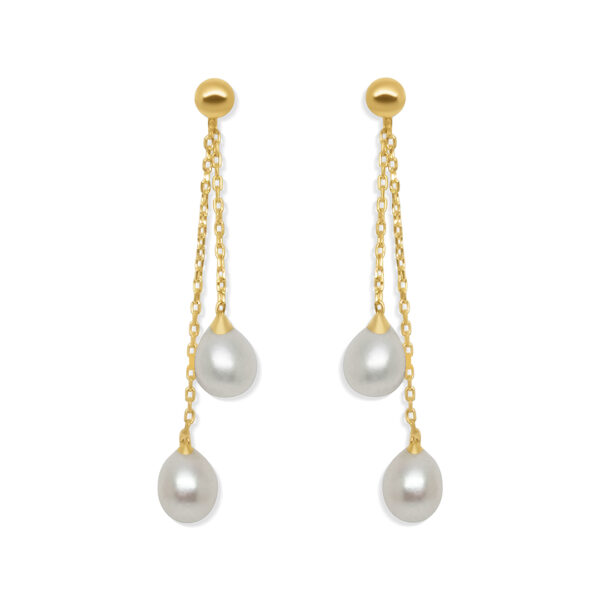 Dangling Twin Pearls