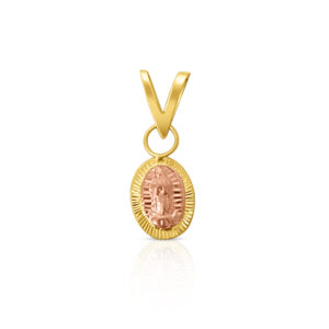 Oval 2Tone Guadalupe Charm