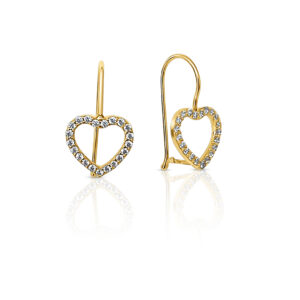 Wire Cz Open Heart