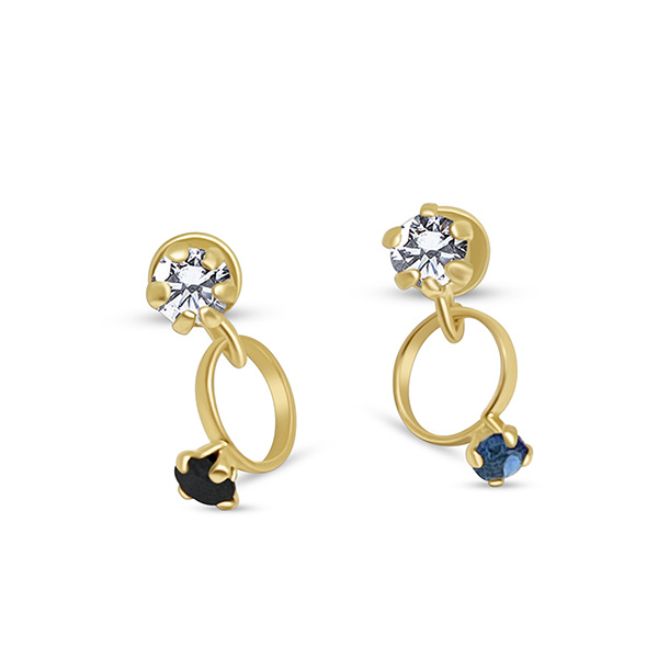 Dangling Ring Stud 3mm