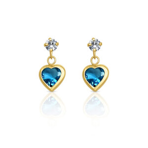 Dangling Bezel Heart 6mm