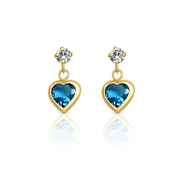 Dangling Bezel Heart 6mm