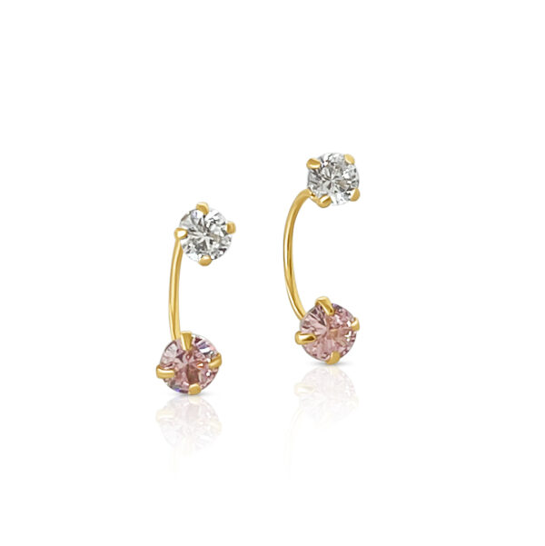 14K - Stud Round Cz 4mm