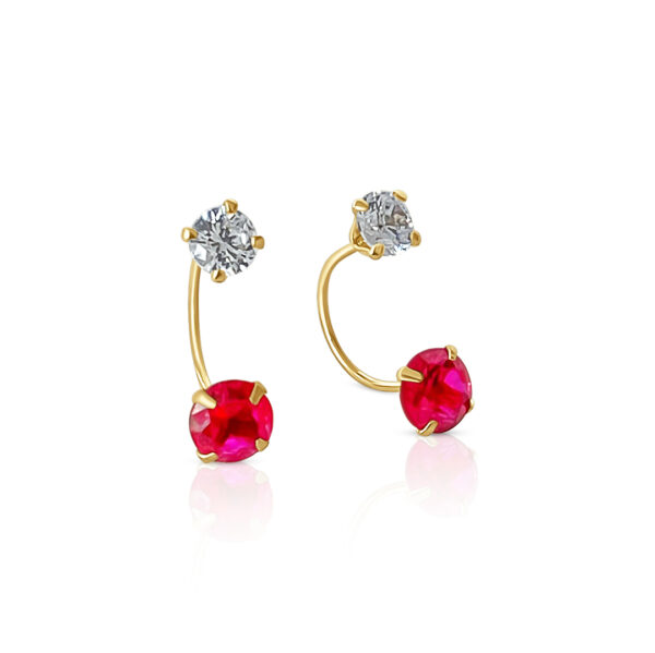 14K - Stud Round Cz 5mm