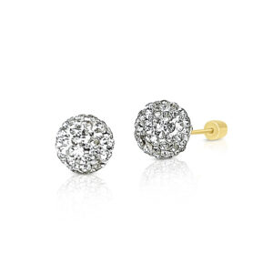 14K - Md Crystal Ball Cz Stud