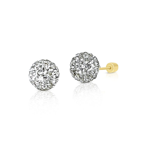 14K - Md Crystal Ball Cz Stud