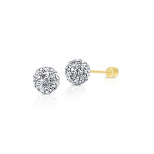 14K - Sm Crystal Ball Cz Stud