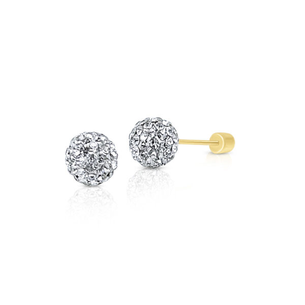 14K - Sm Crystal Ball Cz Stud