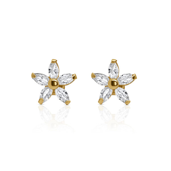 14K - Marquee Flower Md Stud