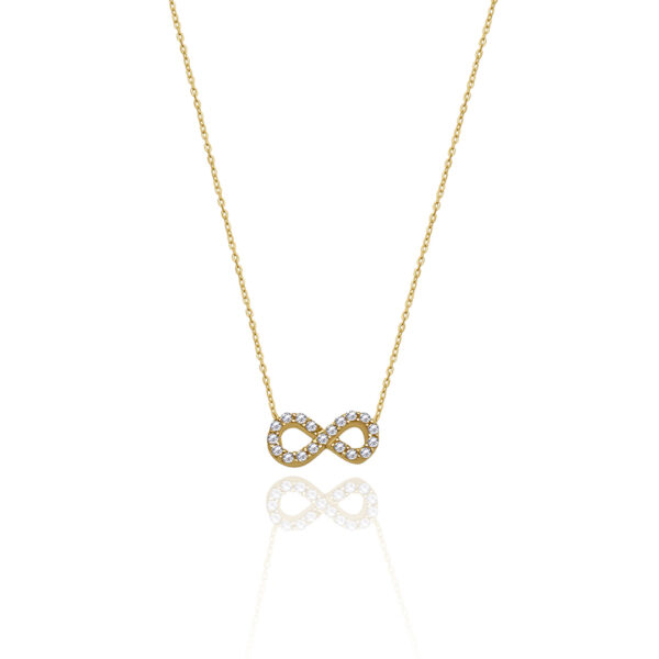 14K - Cz Infinity Necklace