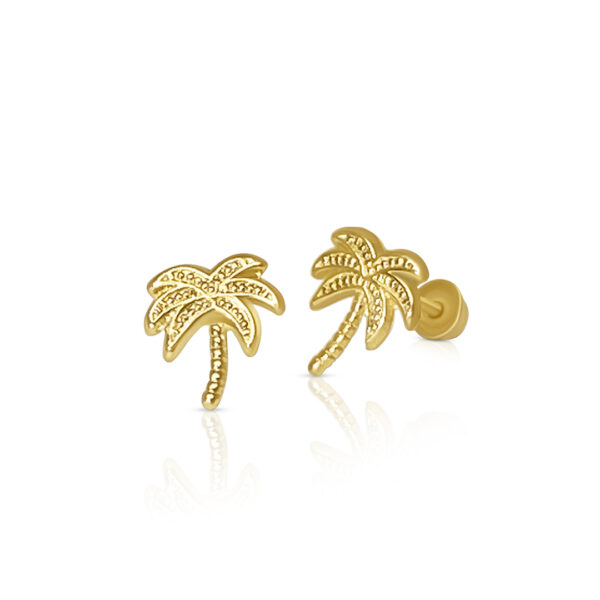 14K - Palm Tree Stud