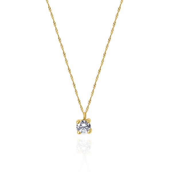 14K - Cz Slider Necklace
