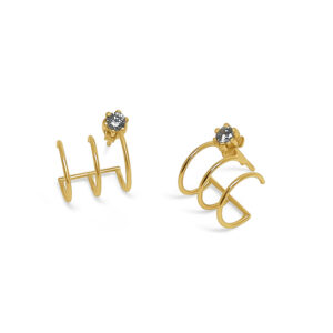 14K - One Cage Cz Stud