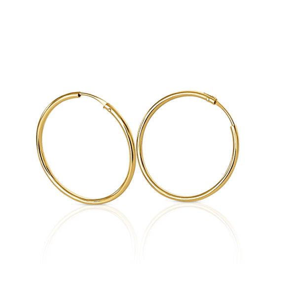 14K Plain Endless Hoop Earring (20 mm)