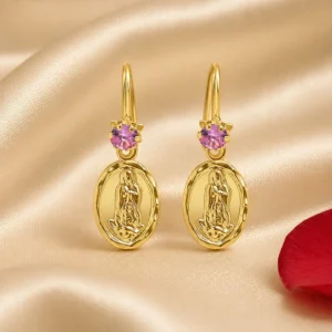 14K - Illusion Flower Wire Ov Guadalupe Drop