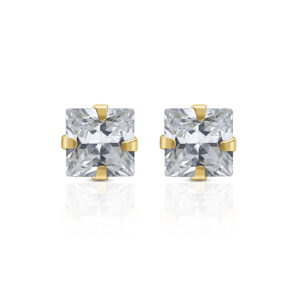 14K - Square 7mm Stud