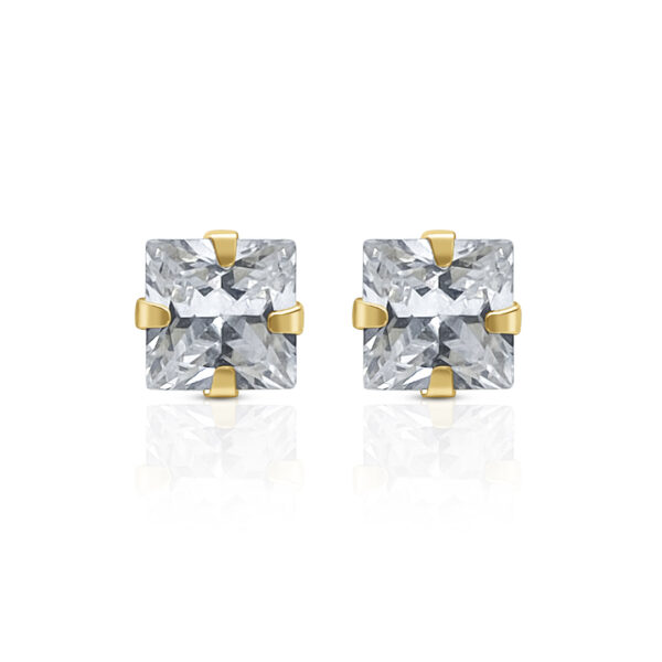 14K - Square 7mm Stud