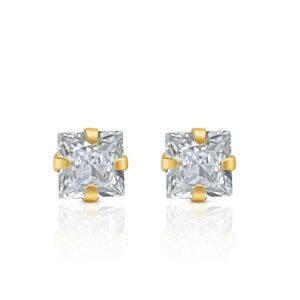 14K - Square 5mm Stud