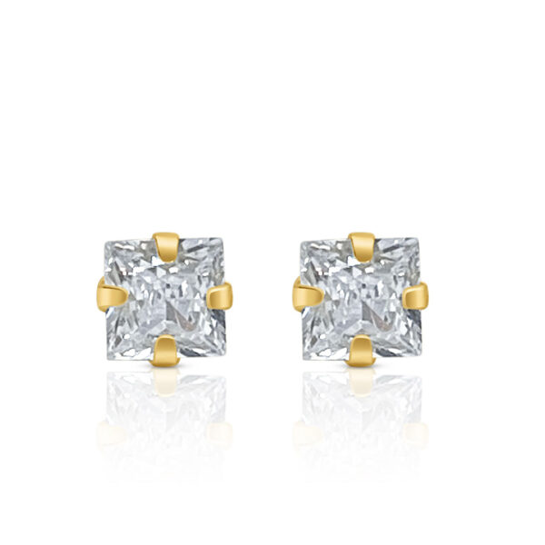 14K - Square 5mm Stud