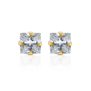 14K - Square 6mm Stud